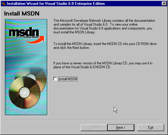Install the MSDN library